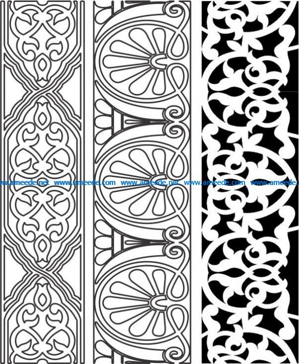 Design pattern woodcarving E0006152 file cdr and dxf free vector download for Laser cut CNC