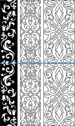 Design pattern woodcarving E0006153 file cdr and dxf free vector download for Laser cut CNC