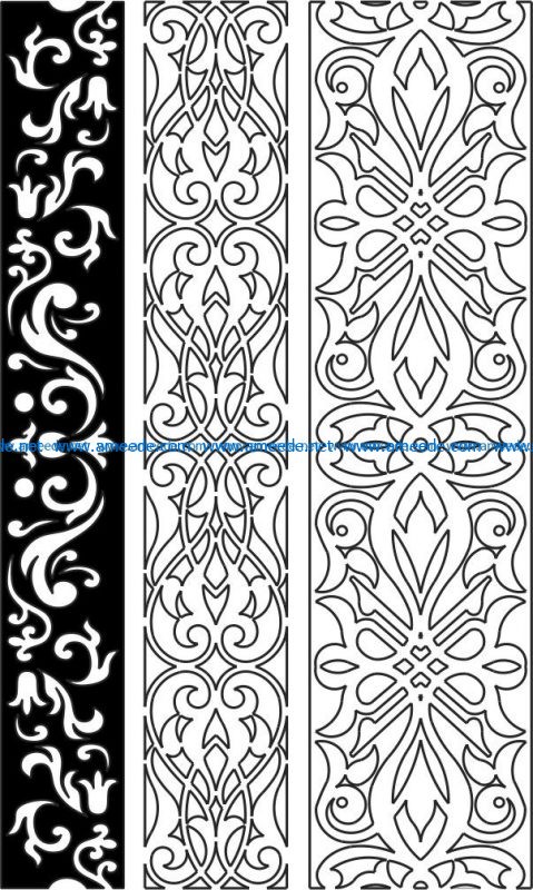 Design pattern woodcarving E0006153 file cdr and dxf free vector download for Laser cut CNC