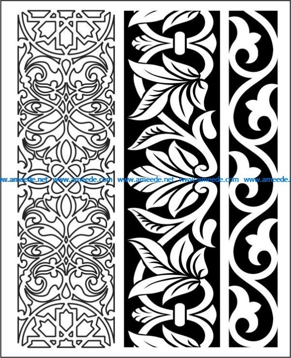 Design pattern woodcarving E0006155 file cdr and dxf free vector download for Laser cut CNC