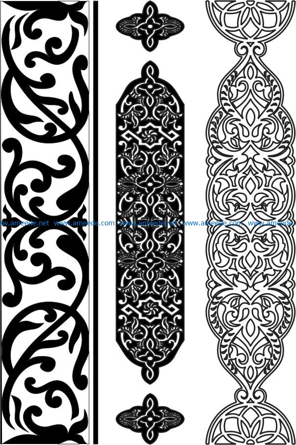 Design pattern woodcarving E0006451 file cdr and dxf free vector download for Laser cut CNC