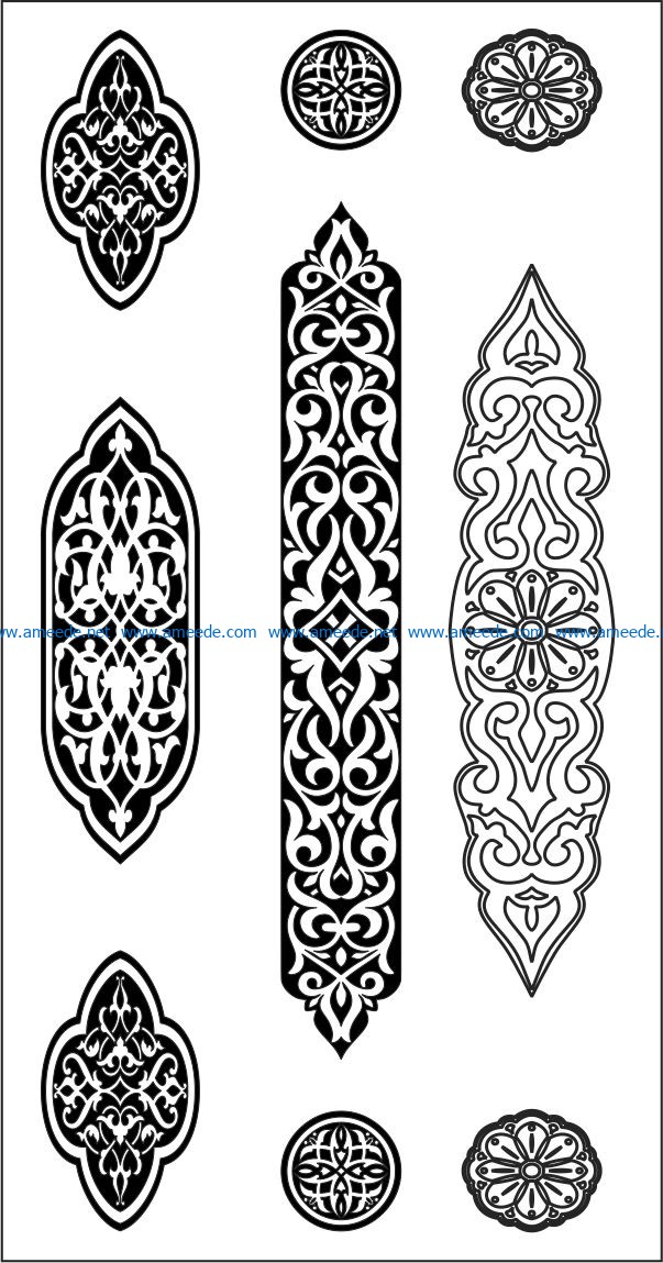 Design pattern woodcarving E0006453 file cdr and dxf free vector download for Laser cut CNC