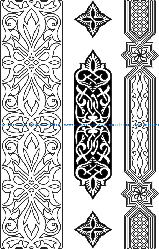 Design pattern woodcarving E0006456 file cdr and dxf free vector