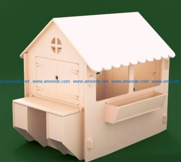 Dollhouse file cdr and dxf free vector download for Laser cut CNC