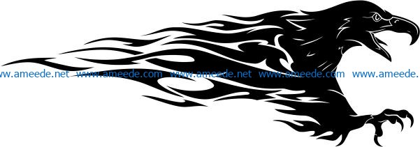 Eagle hunting file cdr and dxf free vector download for print or laser engraving machines