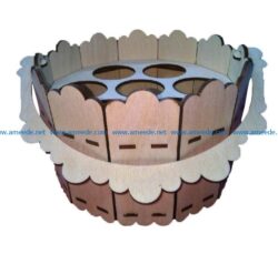 Easter bucket file cdr and dxf free vector download for Laser cut