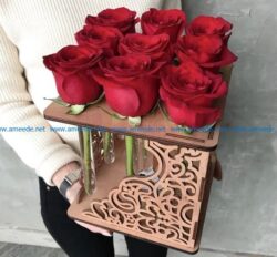 Flower shelf  file cdr and dxf free vector download for Laser cut CNC