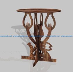 Flower table file cdr and dxf free vector download for Laser cut CNC