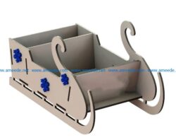 Frozen sleigh file cdr and dxf free vector download for Laser cut CNC