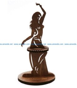 Girl napkin holder file cdr and dxf free vector download for Laser cut