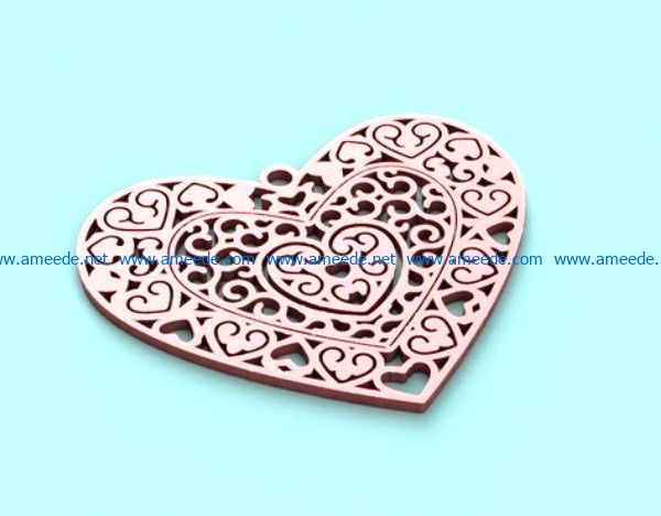 Heart file cdr and dxf free vector download for Laser cut