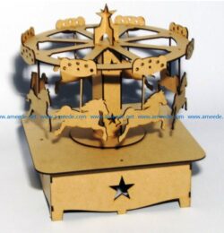 Horse ferris wheel file cdr and dxf free vector download for Laser cut