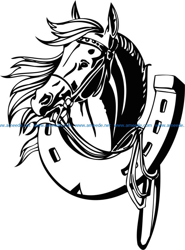 Horses and hooves file cdr and dxf free vector download for laser engraving machines