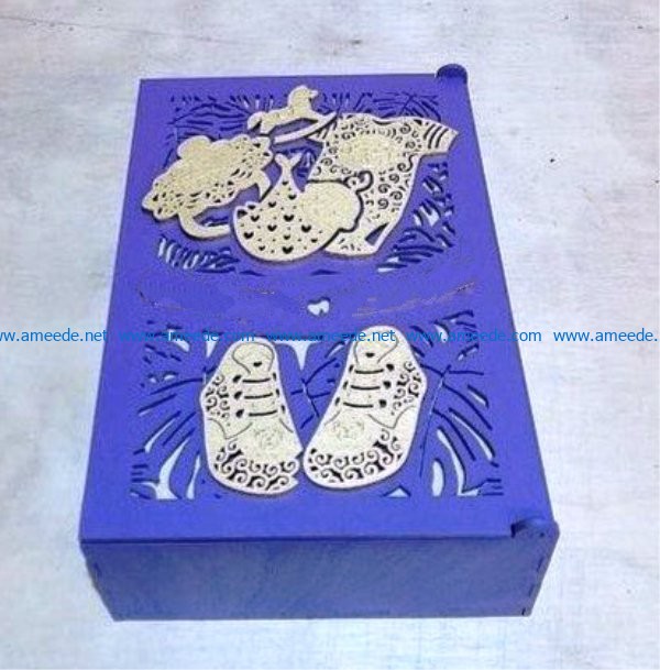 Mother's treasure box file cdr and dxf free vector download for Laser cut