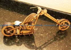 Moto chopper file cdr and dxf free vector download for Laser cut