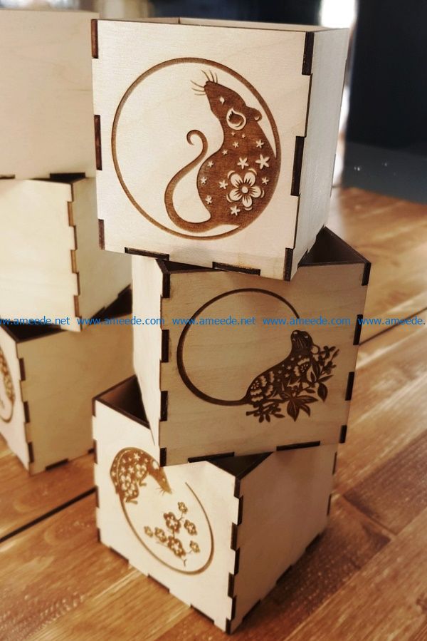 Mouse box file cdr and dxf free vector download for Laser cut