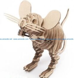 Mouse file cdr and dxf free vector download for Laser cut CNC