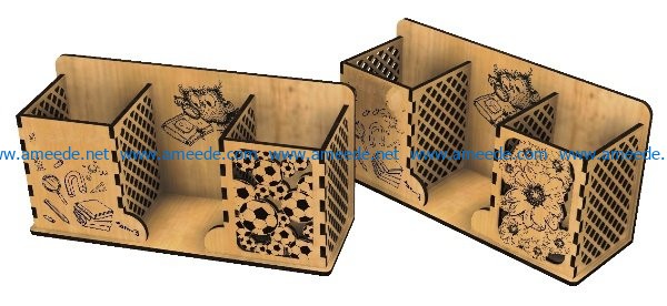 Pen box file cdr and dxf free vector download for Laser cut