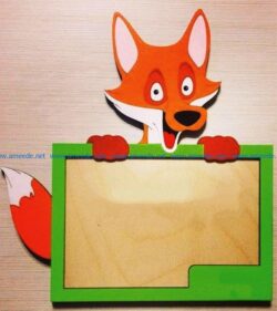Photo frame fox file cdr and dxf free vector download for Laser cut