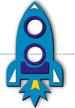 Photo frame rocket file cdr and dxf free vector download for Laser cut