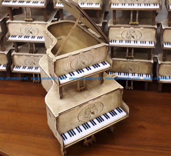Piano model file cdr and dxf free vector download for Laser cut CNC