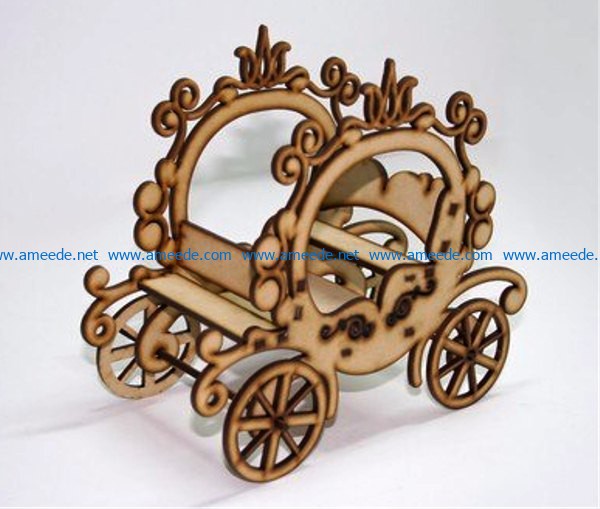 Princess Souvenir Carriage file cdr and dxf free vector download for Laser cut