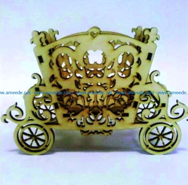 Royal Carriage file cdr and dxf free vector download for Laser cut CNC