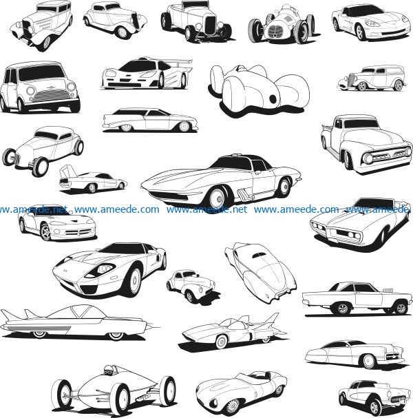 Supercar file cdr and dxf free vector download for laser engraving machines