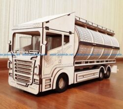 Tank truck file cdr and dxf free vector download for Laser cut Plasma file Decal