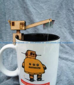 Tea Bag Crane file cdr and dxf free vector download for Laser cut