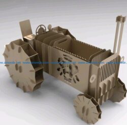 Tractor model file cdr and dxf free vector download for Laser cut Plasma