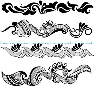 Traditional Indian pattern file cdr and dxf free vector download for laser engraving machines