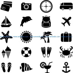 Travel icon file cdr and dxf free vector download for print or laser engraving machines