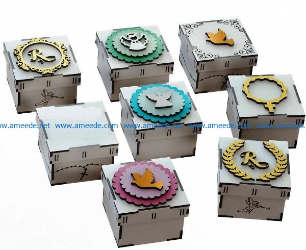 Unique gift box model file cdr and dxf free vector download for Laser cut