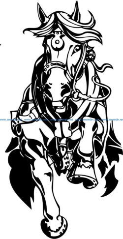 Warrior horse file cdr and dxf free vector download for laser engraving machines