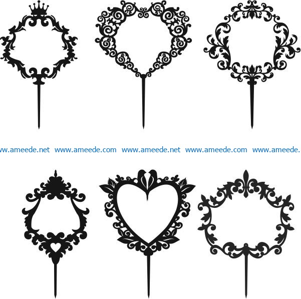 Download Wedding cake topper file cdr and dxf free vector download ...