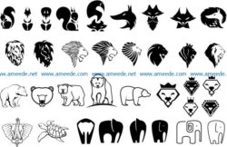 Wild animals file cdr and dxf free vector download for print or laser engraving machines