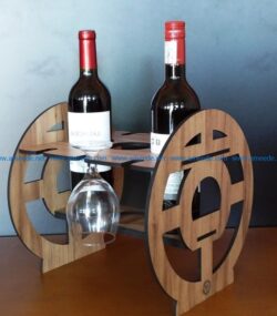 Wine Holder file cdr and dxf free vector download for Laser cut