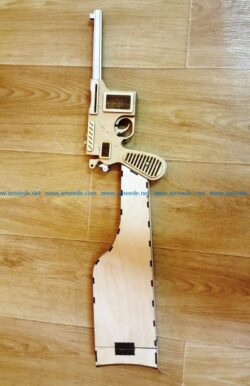Wooden Guns file cdr and dxf free vector download for Laser cut
