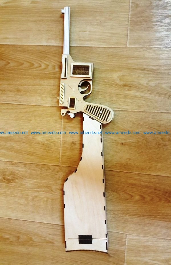 Wooden Guns file cdr and dxf free vector download for Laser cut