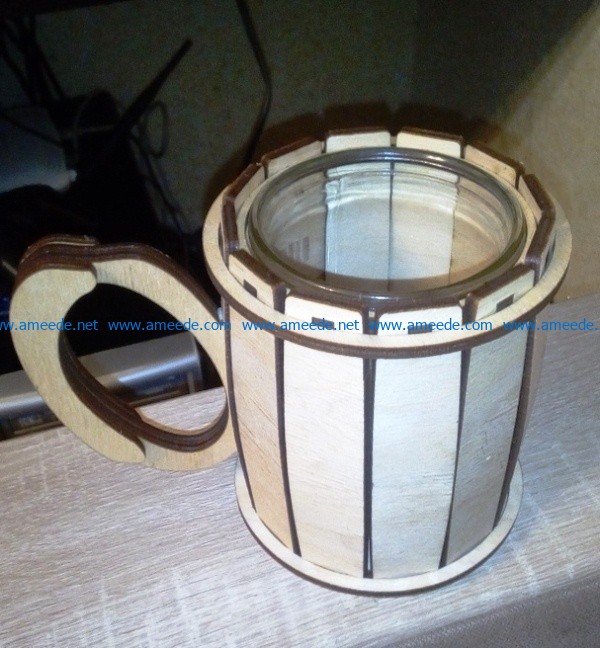 Wooden cup file cdr and dxf free vector download for Laser cut