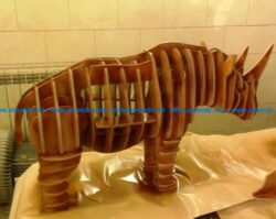 Wooden Rhino shelf file cdr and dxf free vector download for Laser cut CNC