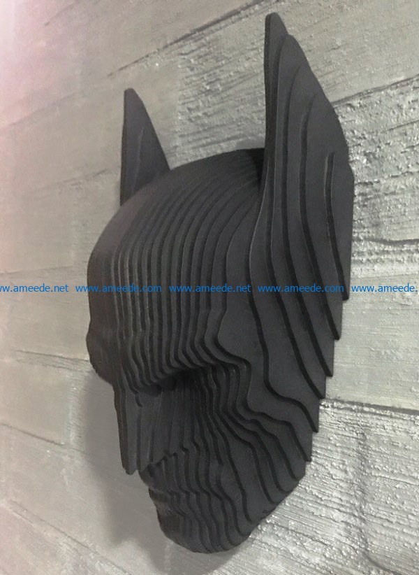 batman head file cdr and dxf free vector download for Laser cut CNC
