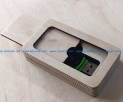boxes for flash drives file cdr and dxf free vector download for Laser cut