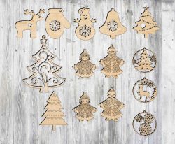christmas toys file cdr and dxf free vector download for Laser cut