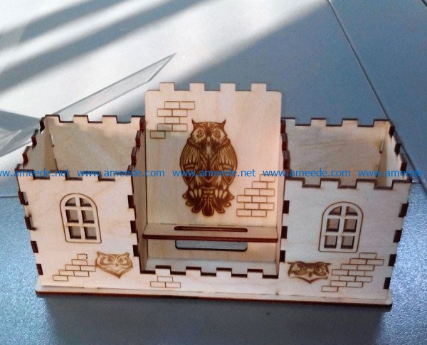 owl house organizer file cdr and dxf free vector download for Laser cut