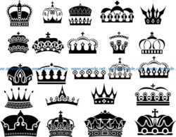 royal crown file cdr and dxf free vector download for Laser cut