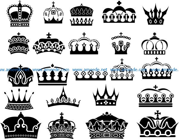 laser engraving clipart, king  for silhouette princess Crown cut or engrave design  dxf queen Cricut printable svg png