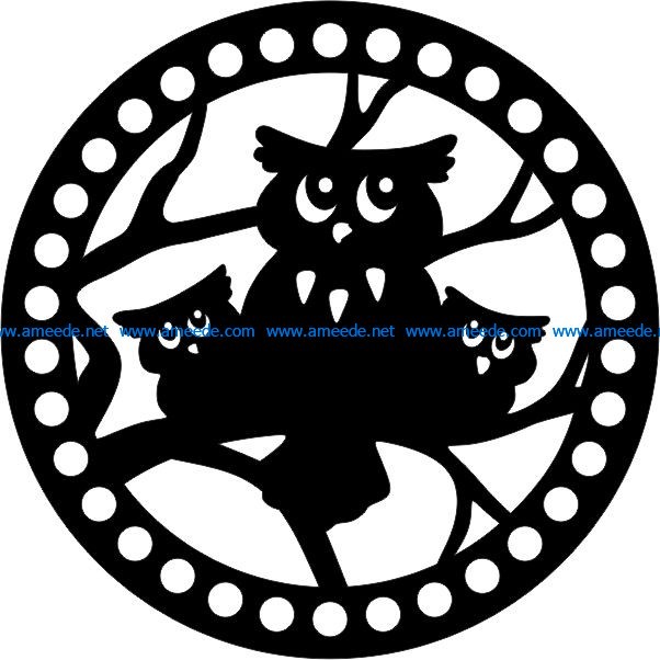 the owl halloween file cdr and dxf free vector download for print or laser engraving machines