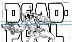 deadpool file cdr and dxf free vector download for print or laser engraving machines